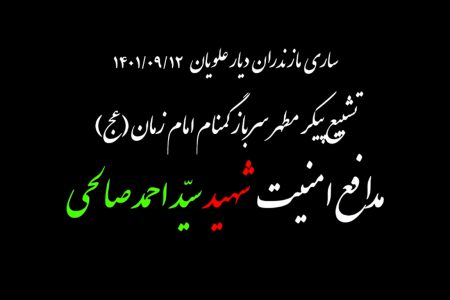 فیلم بدرقه پیکر مطهر مدافع امنیت شهید سیّد احمد صالحی توسط مردم شهید پرور ساری؛