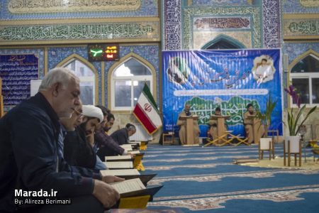 سفره افطاری ساده در مسجد بقیه الله الاعظم شهر ساری / تصاویر