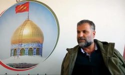 فرمانده آتش بار واحد توپخانه لشکر عملیاتی ویژه ۲۵ کربلا در یادمان شهدای هفت تپه