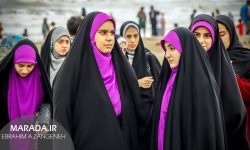 جشن عفاف و حجاب دختران سلیمانی در ساحل فرح آباد ساری