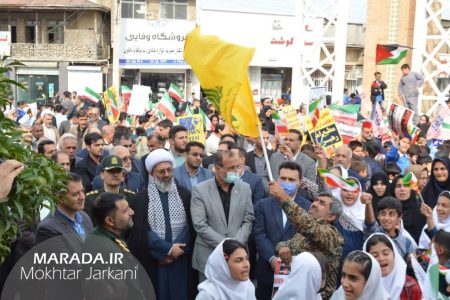 میاندورود شاهد راهپیمایی پر شور ۱۳ آبان / عکس