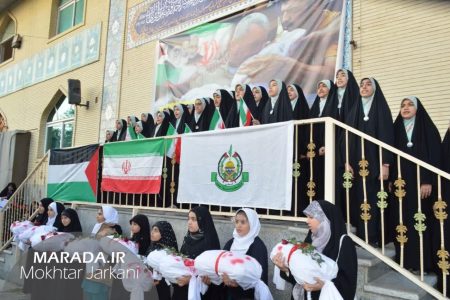 محکومیت جنایات رژیم صهیونیستی با راهپیمایی مردم میاندورود / عکس