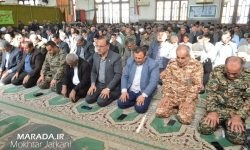 اجتماع اقتدار بسیجیان همزمان با هفته بسیج در نماز جمعه میاندورود