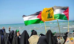 زنجیره انسانی در حمایت از عملیات وعده صادق و طرح نور / ساری فروردین ۱۴۰۳