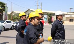 میز خدمت جهادی بسیج کارگری سپاه کربلا مازندران در روز کارگر ۱۴۰۳