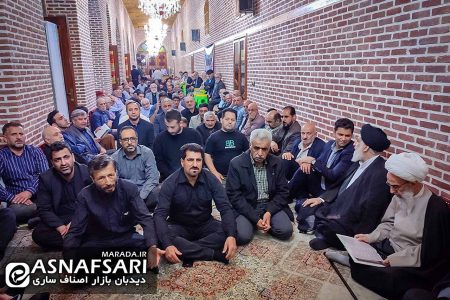 بسیجیان بازار ساری در سوگ شهادت رییس جمهور شهید رییسی و شهدای خدمت همراه ایشان / عکس