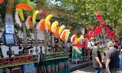 تاسوعای حسینی در بازار چهار سوق ساری