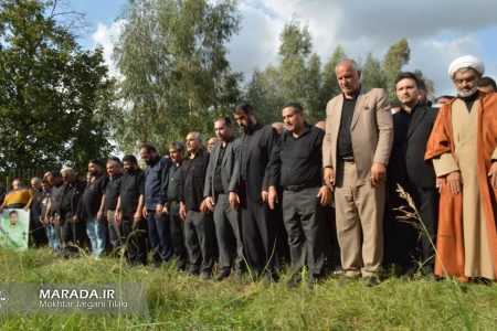 شهید مدافع وطن پوریا عبادی در آغوش مردم میاندورود / عکس
